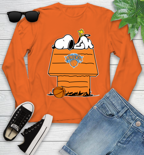 New York Knicks NBA Basketball Snoopy Woodstock The Peanuts Movie Youth Long Sleeve 4