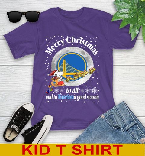Golden State Warriors Merry Christmas To All And To Warriors A Good Season NBA Basketball Sports Youth T-Shirt 3