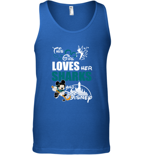 Girl Love Her SAN JOSE SHARKS And Mickey Disney sm8k girl love her san jose sharks and mickey disney unisex tank 17 front royal