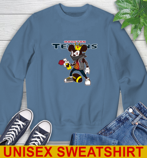 Houston Texans NFL Football Mickey Peace Sign Sports Sweatshirt 8