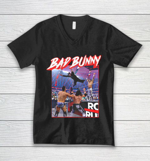 Bad Bunny WWE V-Neck T-Shirt