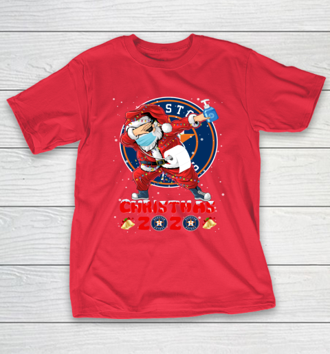 Houston Astros Funny Santa Claus Dabbing Christmas 2020 MLB T-Shirt 9