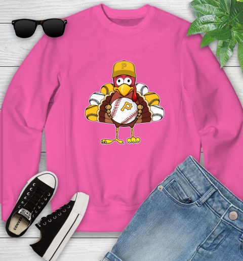 Pittsburgh Pirates Turkey thanksgiving Youth Sweatshirt 7