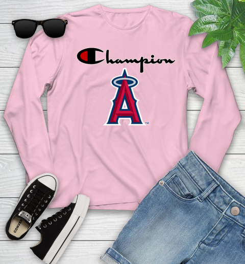 MLB Baseball Los Angeles Angels Champion Shirt Youth Long Sleeve 8