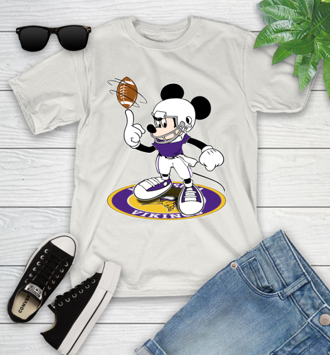 NFL Football Minnesota Vikings Cheerful Mickey Disney Shirt Youth T-Shirt 12