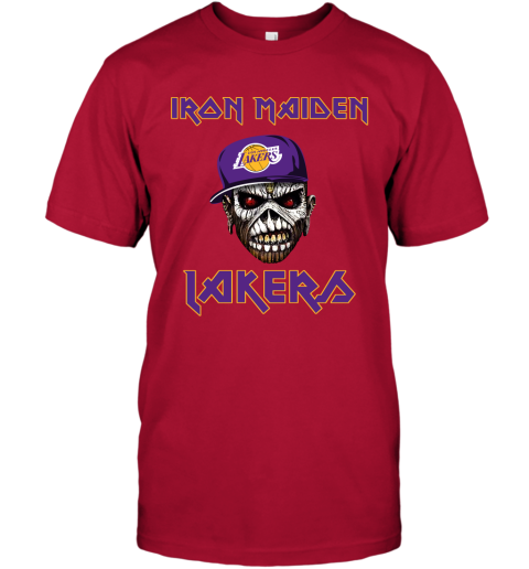 NBA Los Angeles Lakers Iron Maiden Rock Band Music Basketball Long Sleeve T- Shirt 