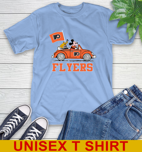 NHL Hockey Philadelphia Flyers Pluto Mickey Driving Disney Shirt T-Shirt 11