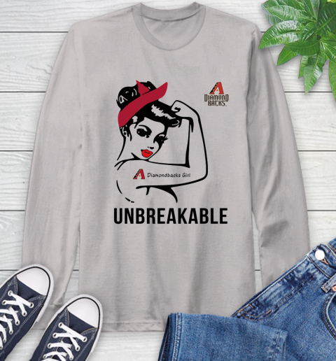 MLB Arizona Diamondbacks Girl Unbreakable Baseball Sports Long Sleeve T-Shirt 11