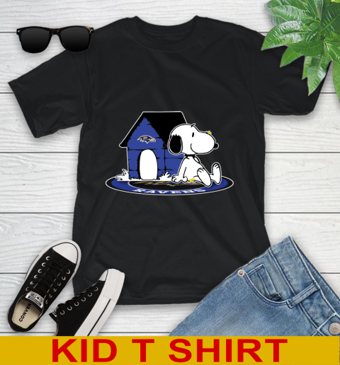 NFL Football Baltimore Ravens Snoopy The Peanuts Movie Shirt Youth T-Shirt 2
