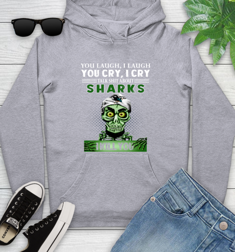 NHL Talk Shit About San Jose Sharks I Kill You Achmed The Dead Terrorist Jeffrey Dunham Hockey Youth Hoodie 6