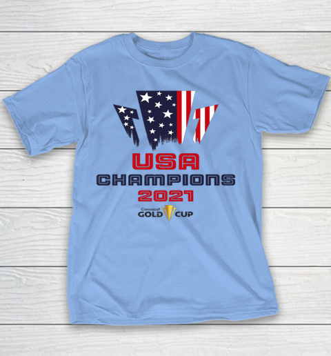 USA Champions 2021 Gold Cup Jersey Concacaf Youth T-Shirt 7