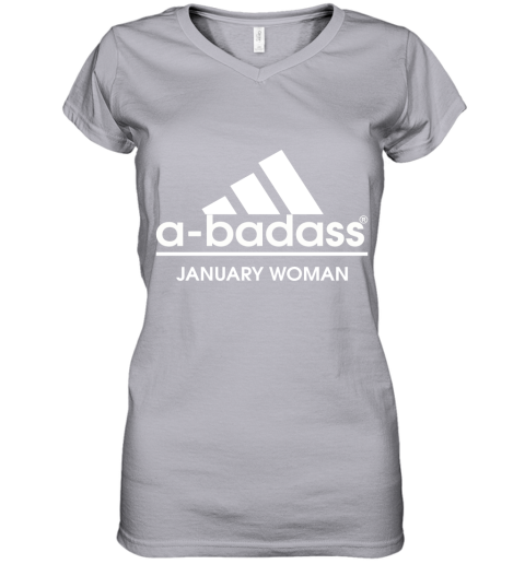 A Badass January Woman Are Born In March Women's V-Neck T-Shirt