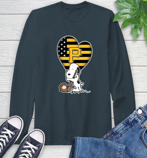 Pittsburgh Pirates MLB Baseball The Peanuts Movie Adorable Snoopy Long Sleeve T-Shirt 8