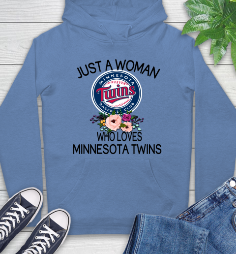 MLB Just A Woman Who Loves Minnesota Twins Baseball Sports Hoodie 9
