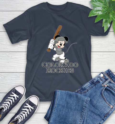 MLB Baseball Colorado Rockies Cheerful Mickey Mouse Shirt T-Shirt 4