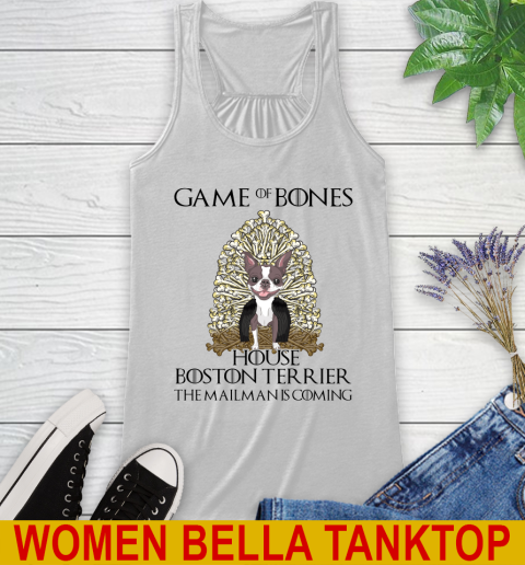 Game of bones house boston terrier dog the mailman is coming tshirt 37