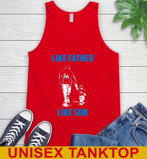 Miami Marlins MLB Baseball Like Father Like Son Sports Tank Top 5