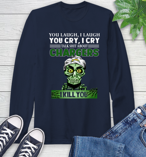 NFL Talk Shit About Los Angeles Chargers I Kill You Achmed The Dead Terrorist Jeffrey Dunham Football Long Sleeve T-Shirt 3