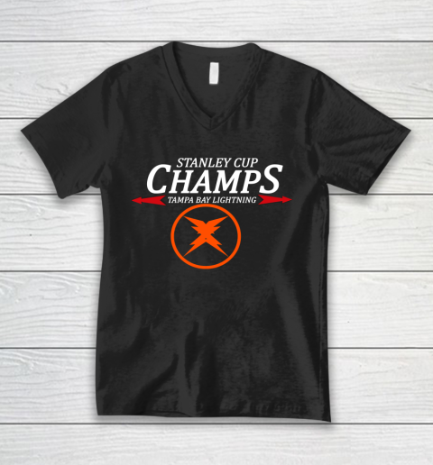 TAMPA BAY LIGHTNING Stanley Cup Champs V-Neck T-Shirt