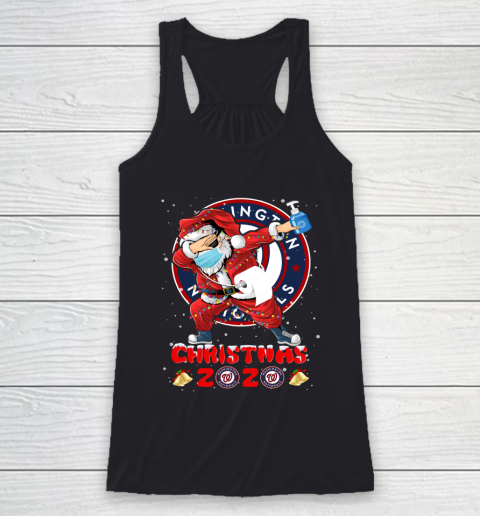 Washington Nationals Funny Santa Claus Dabbing Christmas 2020 MLB Racerback Tank