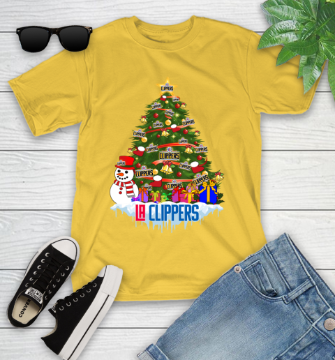 LA Clippers Merry Christmas NBA Basketball Sports Youth T-Shirt 8