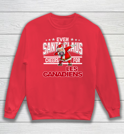 Montreal Canadiens Even Santa Claus Cheers For Christmas NHL Sweatshirt 7