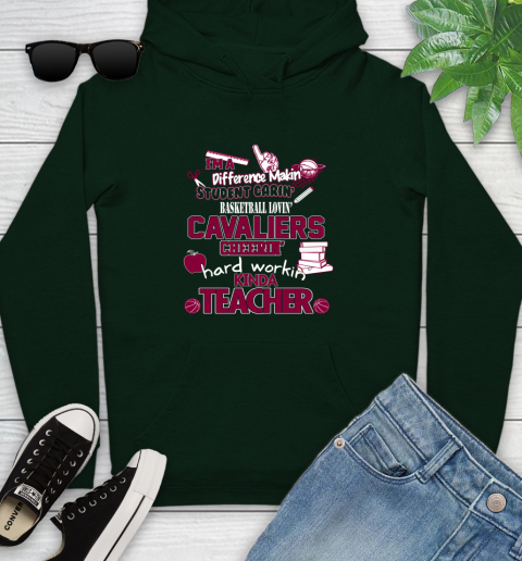 Cleveland Cavaliers NBA I'm A Difference Making Student Caring Basketball Loving Kinda Teacher Youth Hoodie 14