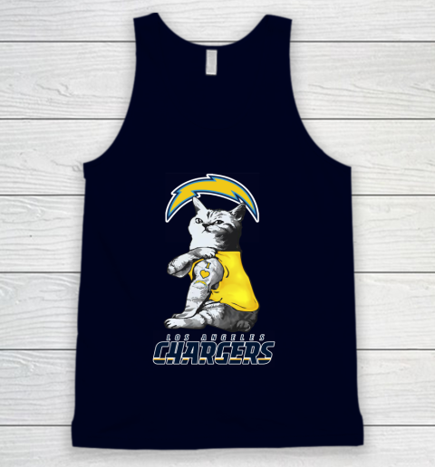 NFL Football My Cat Loves Los Angeles Chargers Tank Top 2