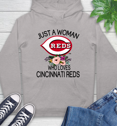 MLB Just A Woman Who Loves Cincinnati Reds Baseball Sports Hoodie 10