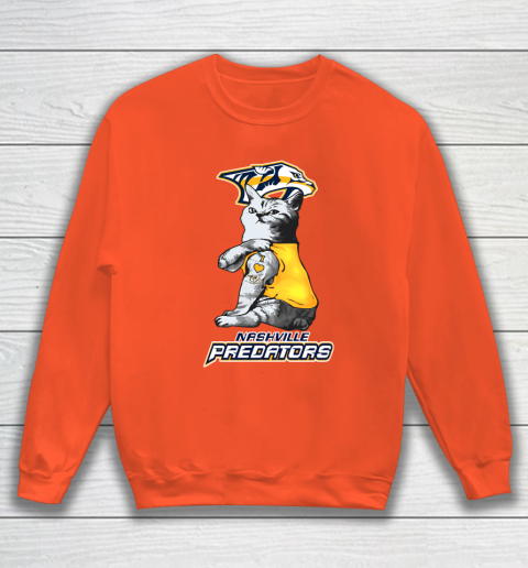 NHL My Cat Loves Nashville Predators Hockey Sweatshirt 3