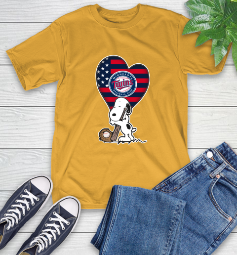 Minnesota Twins MLB Baseball The Peanuts Movie Adorable Snoopy T-Shirt 3