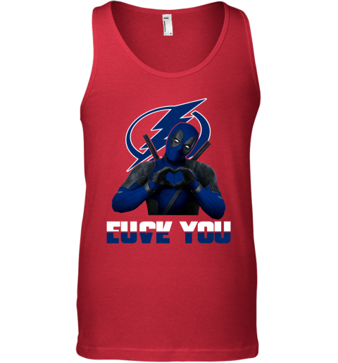 NHL Tampa Bay Lightning Deadpool Love You Fuck You Hockey Sports qsRsmq2p0tV unisex tank 17 95 151514 front red