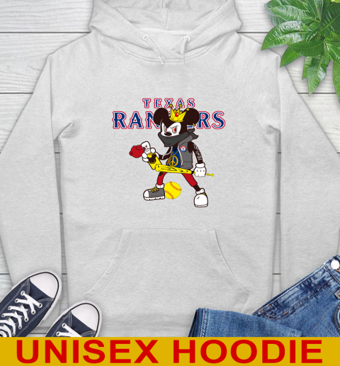 Texas Rangers MLB Baseball Mickey Peace Sign Sports Hoodie
