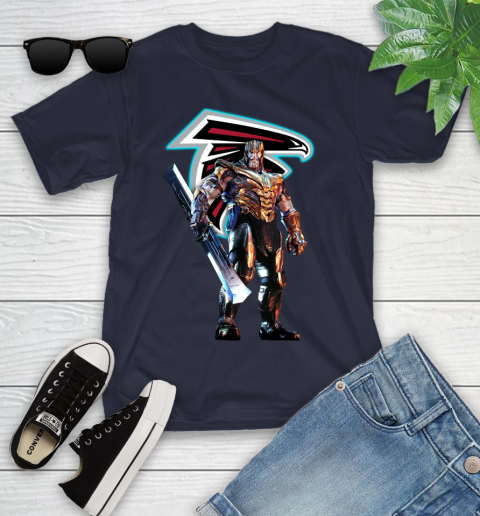 NFL Thanos Gauntlet Avengers Endgame Football Atlanta Falcons Youth T-Shirt 3