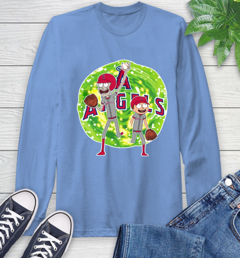 MLB Los Angeles Angels Rick And Morty Baseball Sports Long Sleeve T-Shirt 11