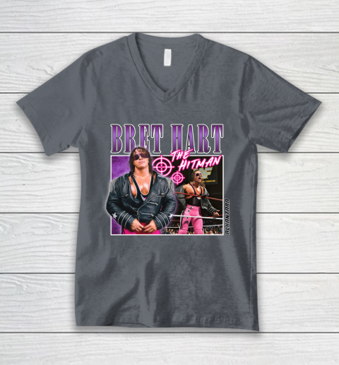 Bret Hart The Hitman V-Neck T-Shirt 4