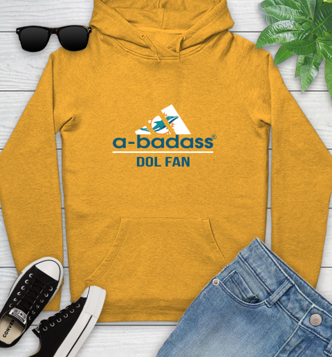 NFL A Badass Miami Dolphins Fan Adidas Football Sports Youth Hoodie 2