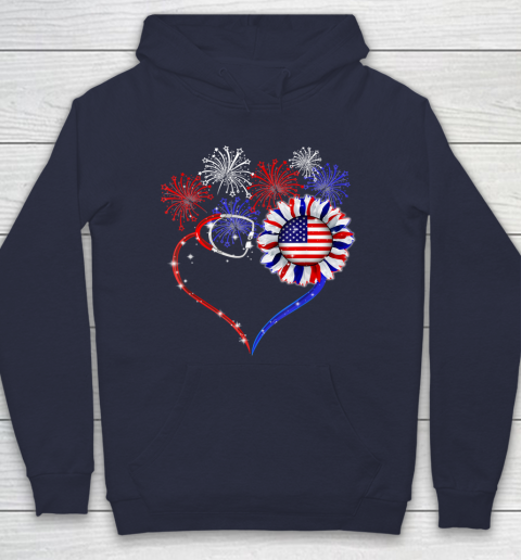 Patriotic Nurse 4th Of July American Flag Independence Day Hoodie 2