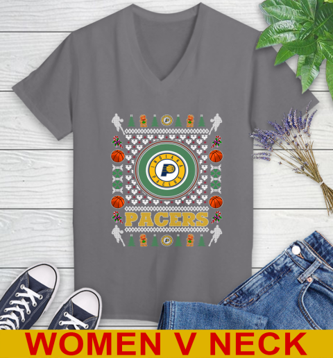 Indiana Pacers Merry Christmas NBA Basketball Loyal Fan Women's V-Neck T-Shirt 11