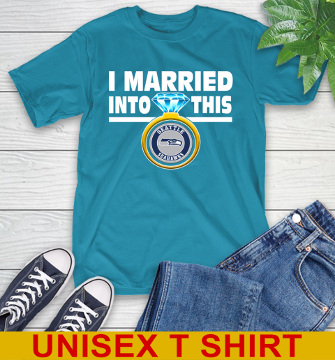 Seattle Seahawks NFL Football I Married Into This My Team Sports T-Shirt 9