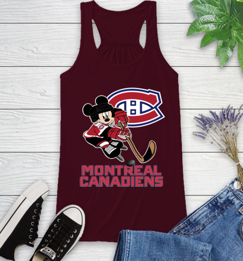 NHL Montreal Canadiens Mickey Mouse Disney Hockey T Shirt Racerback Tank 3