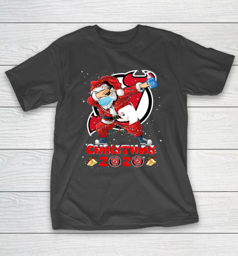 New Jersey Devils Funny Santa Claus Dabbing Christmas 2020 NHL T-Shirt