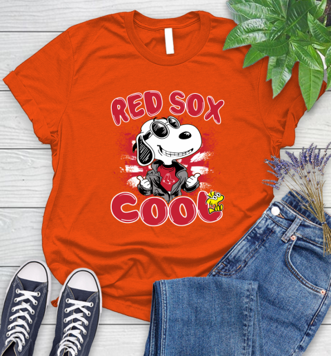 MLB Baseball Boston Red Sox Cool Snoopy Shirt Women's T-Shirt 3
