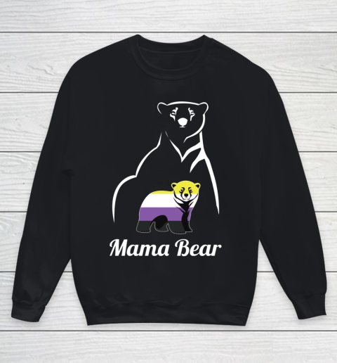 Non Binary Mama Bear LGBT Gift Youth Sweatshirt