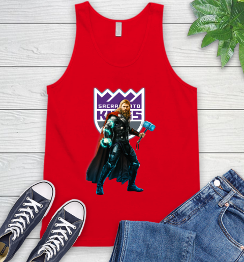 NBA Thor Avengers Endgame Basketball Sacramento Kings Tank Top 6