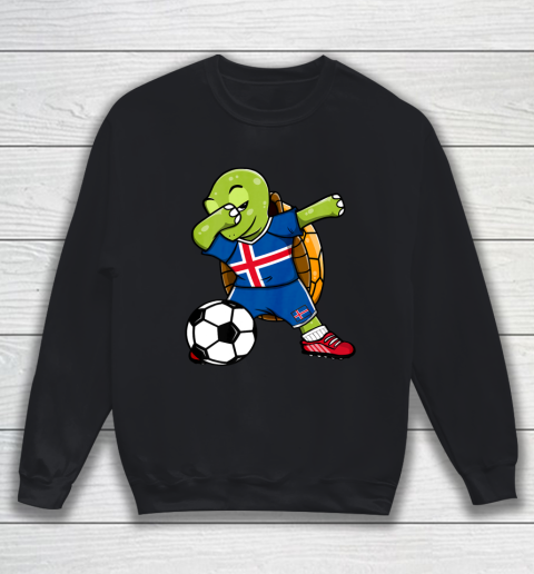 Dabbing Turtle Iceland Soccer Fans Jersey Icelandic Football Sweatshirt