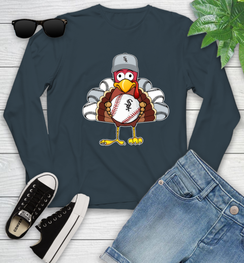 Chicago White Sox Turkey thanksgiving Youth Long Sleeve 8