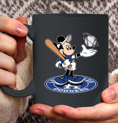MLB Baseball Los Angeles Dodgers Cheerful Mickey Disney Shirt Ceramic Mug 15oz