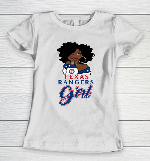 Texas Rangerss Girl MLB Women's T-Shirt 3