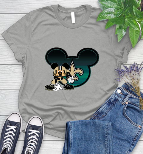 NFL New Orleans Saints Mickey Mouse Disney Football T Shirt Women's T-Shirt 10